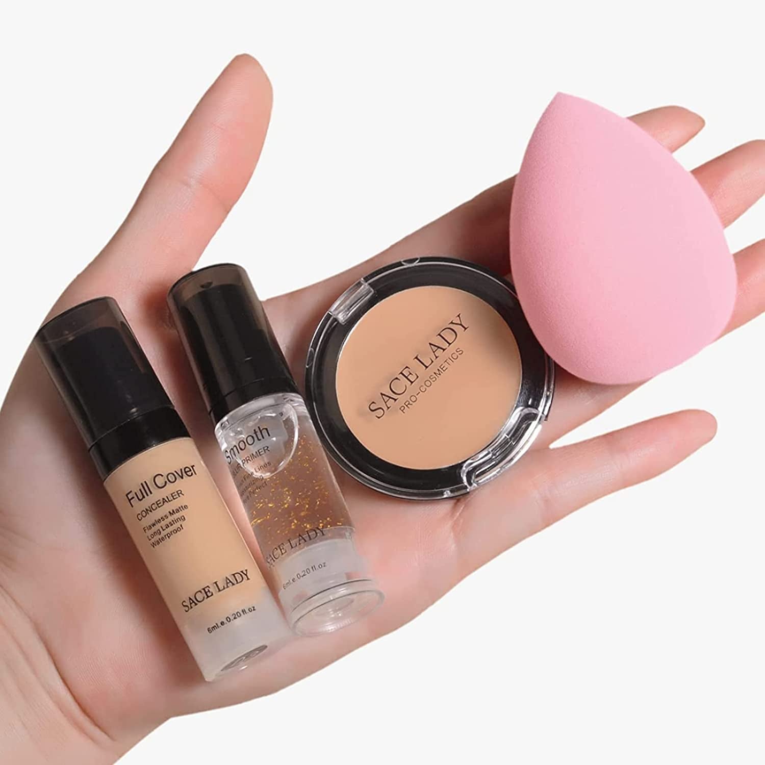 Kit De Maquillaje Corrector De Base Líquida Cremosa Mate Suave E Impecable Para