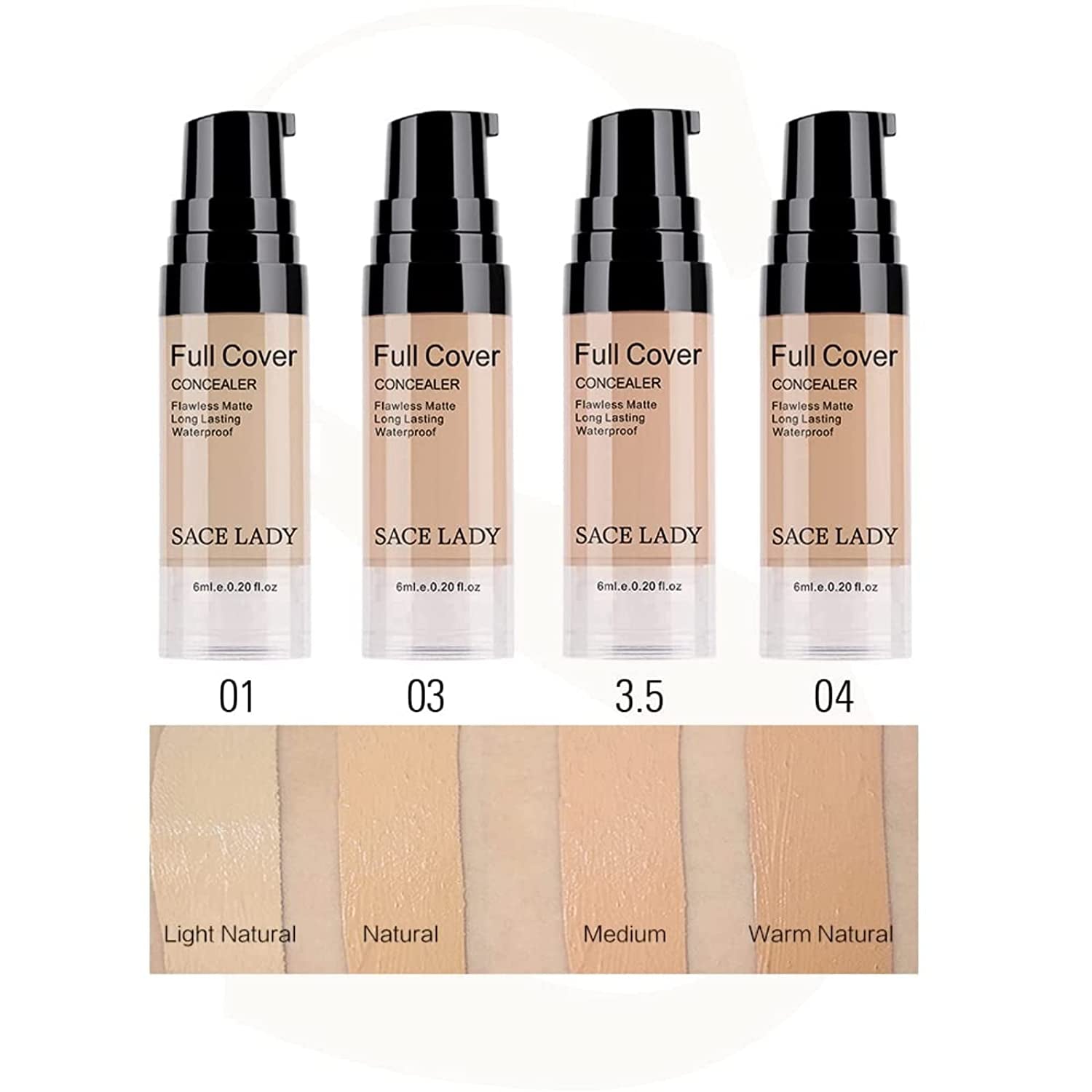 Kit De Maquillaje Corrector De Base Líquida Cremosa Mate Suave E Impecable Para