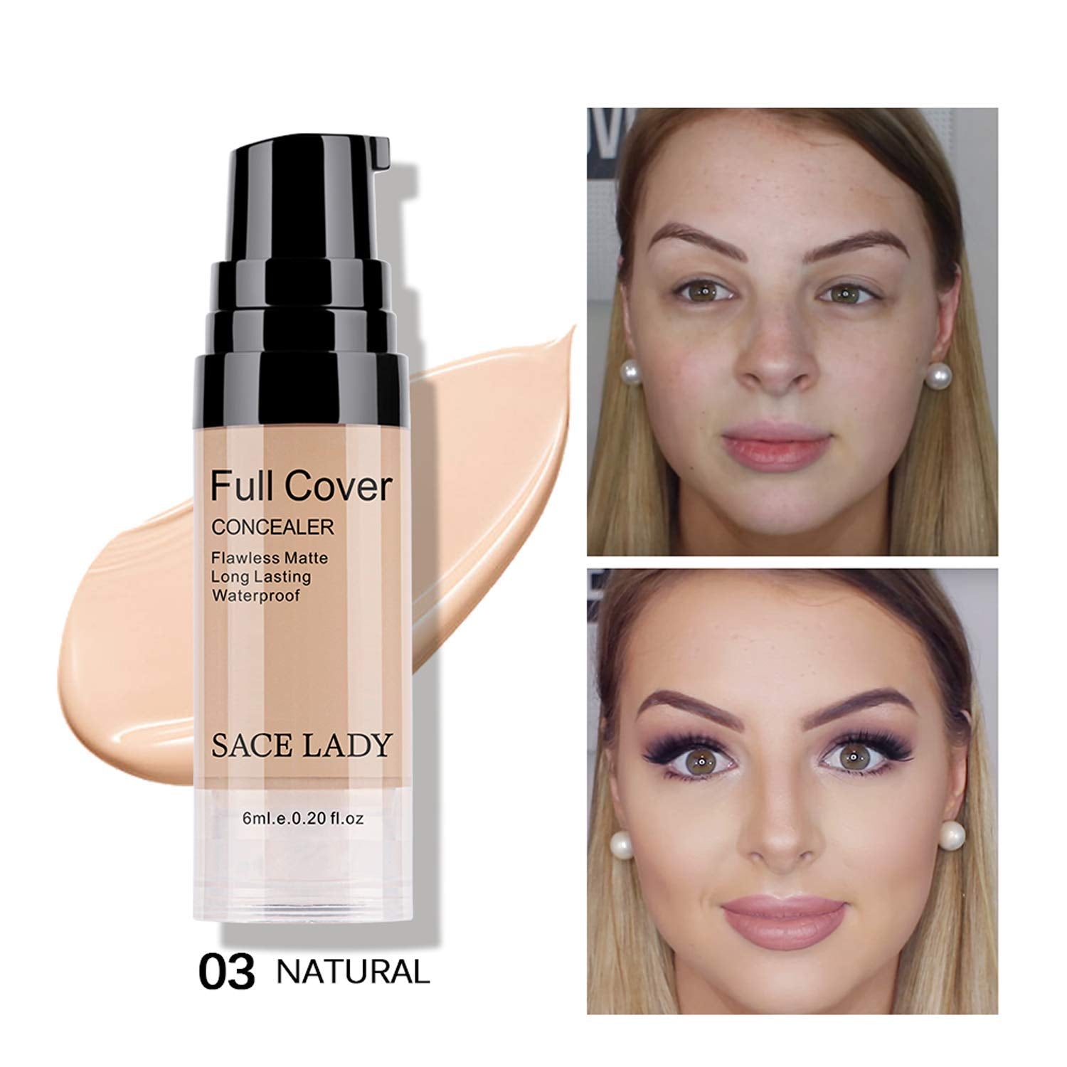 Kit De Maquillaje Corrector De Base Líquida Cremosa Mate Suave E Impecable Para